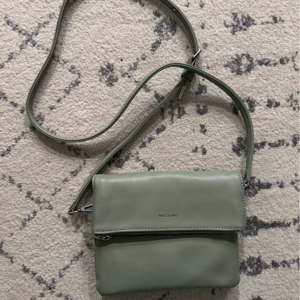 Matt & Nat Vegan leather Green Crossbody Bag